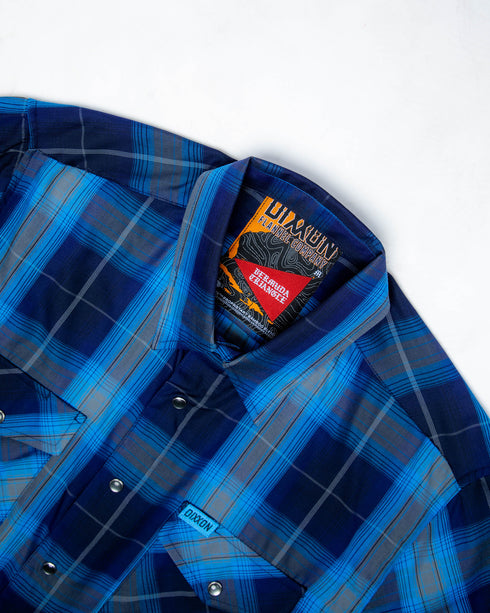 BERMUDA TRIANGLE BAMBOO SHORT SLEEVE BUTTON UP - MENS